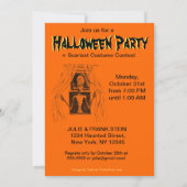 Halloween-Party-Einladung - Alien "Creepy Window" Einladung (Rückseite)