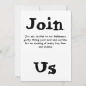Halloween-Party-Einladung Ankündigung (Rückseite)
