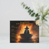 Halloween-Party-Einladung Ankündigungspostkarte (Stehend Vorderseite)