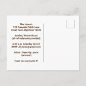 Halloween-Party Einladung/Beängstigendes Skelett i Postkarte (Rückseite)