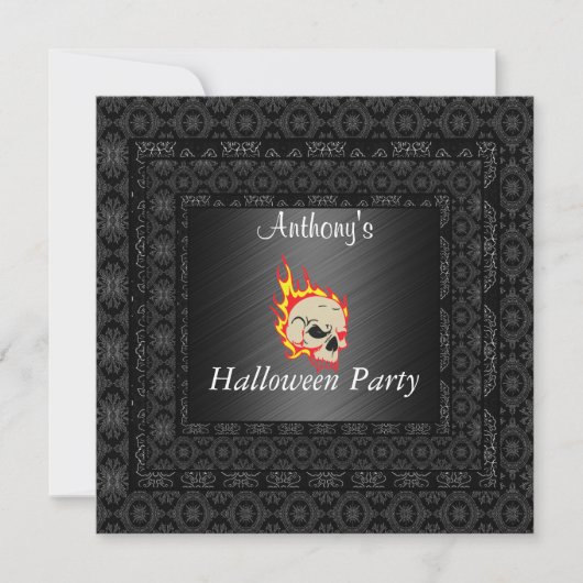 Halloween-Party Einladung Black (Vorderseite)