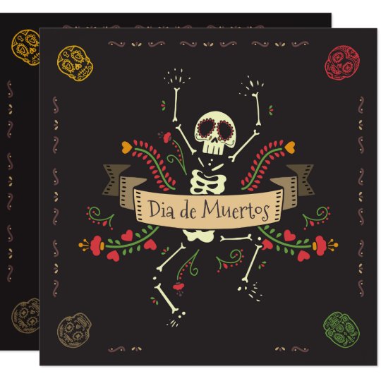 Halloween Party Einladung Dia De Los Muertos Einladung Zazzle De