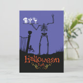 Halloween Party Einladung Drinks (Stehend Vorderseite)