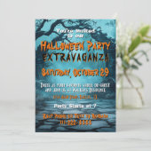 Halloween-Party-Einladung Einladung (Stehend Vorderseite)