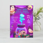 Halloween-Party-Einladung Einladung (Stehend Vorderseite)