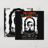 Halloween-Party-Einladung Einladung (Vorne/Hinten)