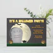 Halloween-Party-Einladung Einladung (Stehend Vorderseite)