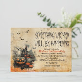 Halloween-Party-Einladung Einladung (Stehend Vorderseite)