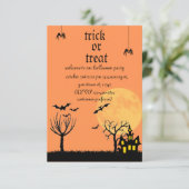 Halloween-Party-Einladung Einladung (Stehend Vorderseite)