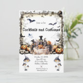 Halloween-Party-Einladung Einladung (Stehend Vorderseite)