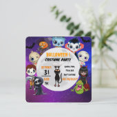 Halloween-Party-Einladung Einladung (Stehend Vorderseite)