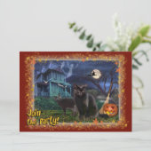 Halloween-Party-Einladung Einladung (Stehend Vorderseite)