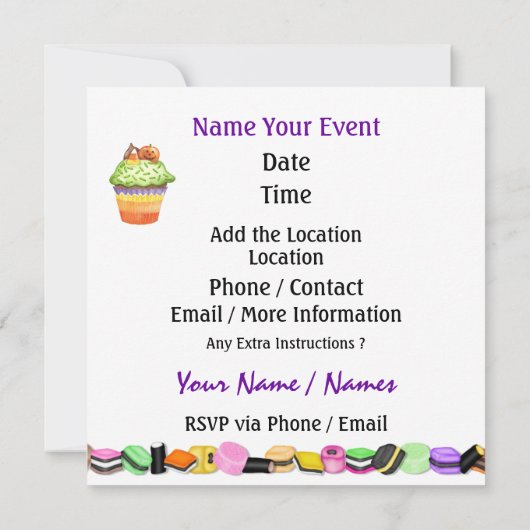 Halloween-Party-Einladung Einladung (Rückseite)