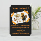 Halloween-Party-Einladung Einladung (Stehend Vorderseite)