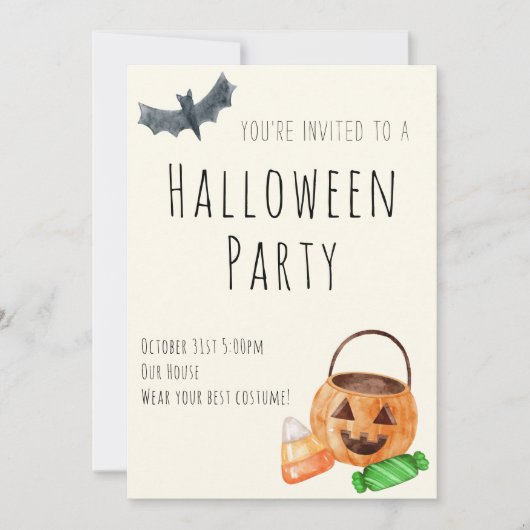 Halloween-Party-Einladung Einladung (Vorderseite)