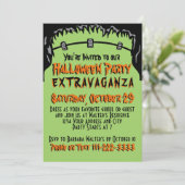 Halloween-Party-Einladung Einladung (Stehend Vorderseite)