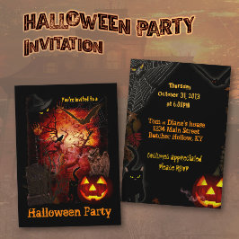 Halloween-Party-Einladung Einladung