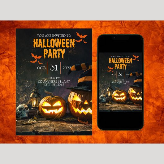 Halloween-Party-Einladung Einladung