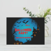 Halloween-Party-Einladung Einladung (Stehend Vorderseite)