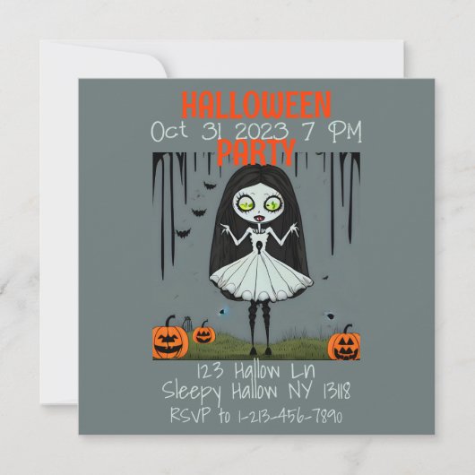 Halloween-Party-Einladung Einladung (Vorderseite)