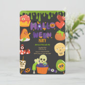 Halloween-Party-Einladung Einladung (Stehend Vorderseite)
