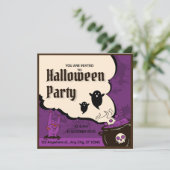 Halloween-Party-Einladung Einladung (Stehend Vorderseite)