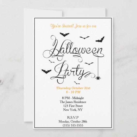 Halloween-Party-Einladung Einladung (Vorderseite)