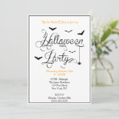 Halloween-Party-Einladung Einladung (Stehend Vorderseite)