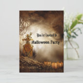 Halloween-Party-Einladung Einladung (Stehend Vorderseite)