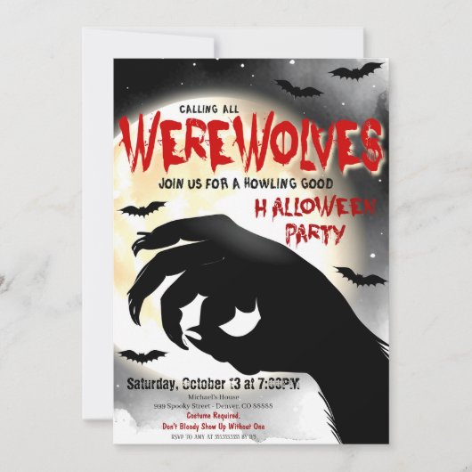 Halloween-Party-Einladung Einladung (Vorderseite)