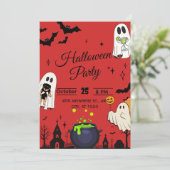 Halloween-Party-Einladung Einladung (Stehend Vorderseite)