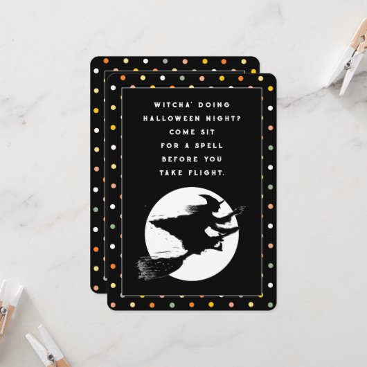 Halloween-Party-Einladung Einladung (Vorderseite/Rückseite Beispiel)