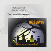 Halloween-Party-Einladung Einladungspostkarte (Vorne/Hinten)