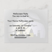 Halloween-Party-Einladung Einladungspostkarte (Rückseite)