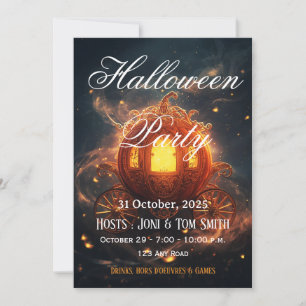 Halloween-Party-Einladung Elegante Kürbis-Karte Einladung