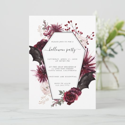 Halloween-Party Einladung Flyer (Stehend Vorderseite)