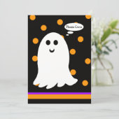 Halloween Party Einladung Ghost (Stehend Vorderseite)