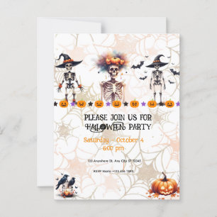 Halloween-Party-Einladung – Gruselige Party Postkarte