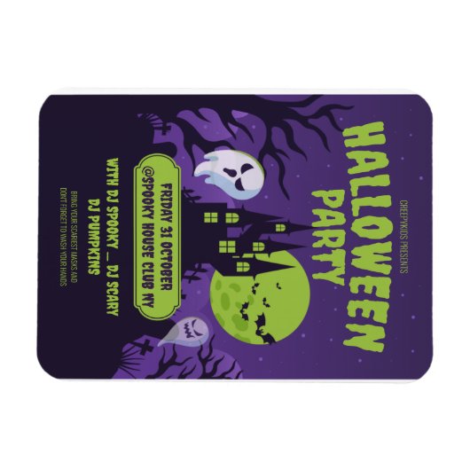 Halloween Party Einladung Halloween-Party Magnet (Horizontal)