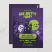 Halloween Party Einladung Halloween-Party Postkarte (Vorne/Hinten)
