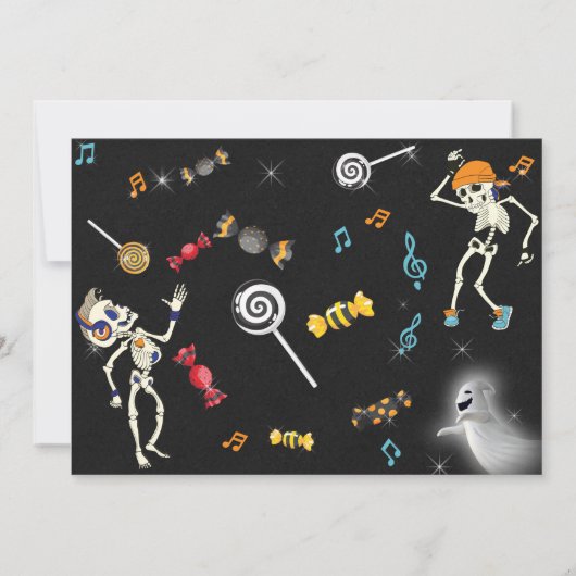 Halloween-Party-Einladung, Halloween-Tanzveranstal Einladung (Rückseite)