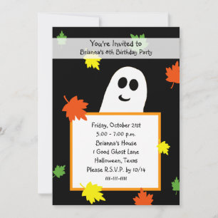 Halloween Party Einladung Herbst Geist