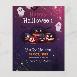 Halloween-Party Einladung, Horror Party Halloween Flyer