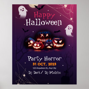 Halloween-Party Einladung, Horror Party Halloween Poster