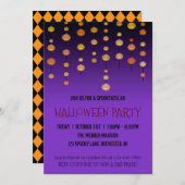 Halloween-Party Einladung Jack o' Laterne (Vorne/Hinten)