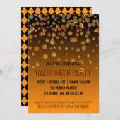 Halloween-Party Einladung Jack o'lantern Regen (Vorne/Hinten)