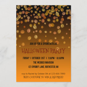 Halloween-Party Einladung Jack o'lantern Regen