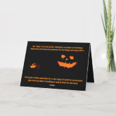 Halloween-Party Einladung. Karte (Rückseite)