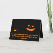 Halloween-Party Einladung. Karte (Rückseite)
