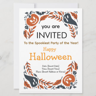 Halloween-Party-Einladung Karte